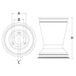 Felni / hátsó / erősített / 210 mm